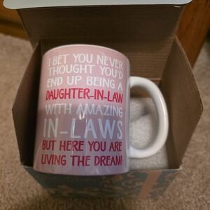 Pink and White Daughter-in-Law Mug